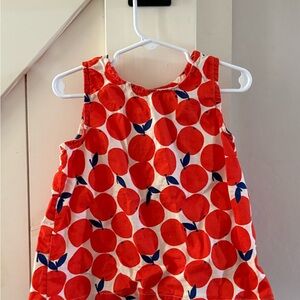Hanna Andersson Red and Blue Orange  Patterned, Open back Shirt